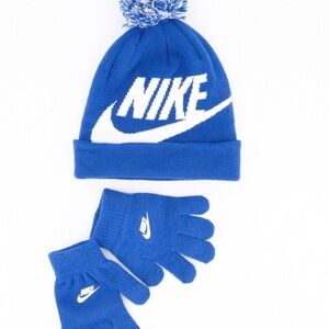 Nike, Kids Royal Blue Hat and Gloves Set